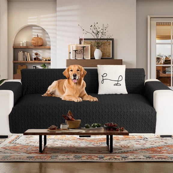Loveseat Sofa Covers Sofa Cover for Couch,Washable Couch Cover with Non Slip and Elastic Straps,Sofa Slipcover Furniture Protector for Kids Pets(104"x76")
