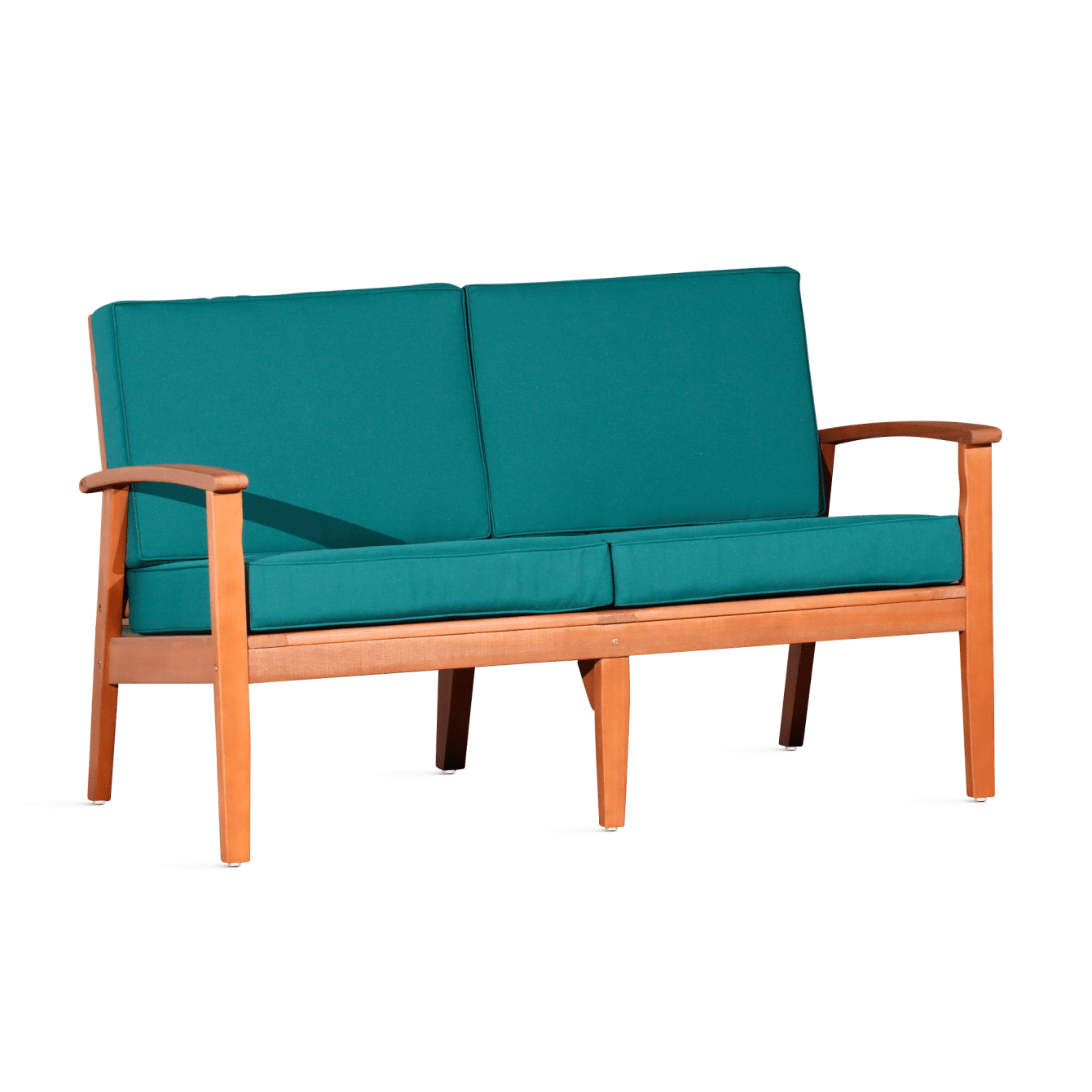 Loveseat Sofa with Cushions 2 Seater Upholstered Couch Sofa Chair with Sturdy Wood Frame and Legs Leisure Loveseat Sofa Chair for Living Room Playroom Natural Dark Green Walmart Business Supplies