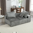 thumbnail image 1 of Cloud Comfort 2-Seater Chenille Sofa with Memory Foam & Throw Pillows – Breathable, No Assembly Required for Living Room & Apartment – Gray, 1 of 7