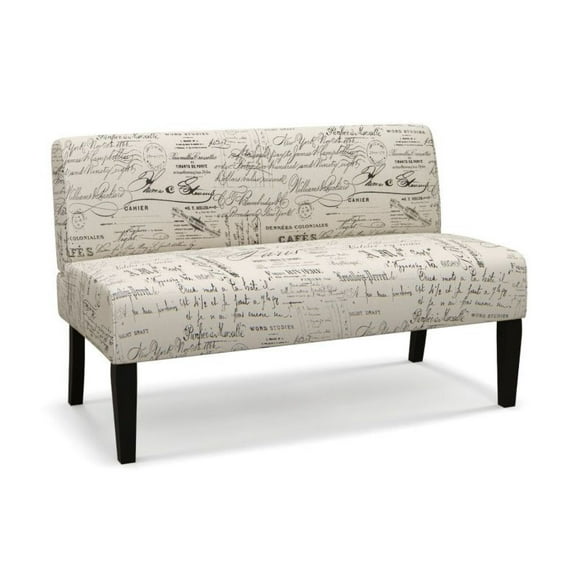 Loveseat Sofa, Wooden Leg Armless Sofa for Living Room - 50" Beige/Multicolor - Compact Design, 264lbs Capacity