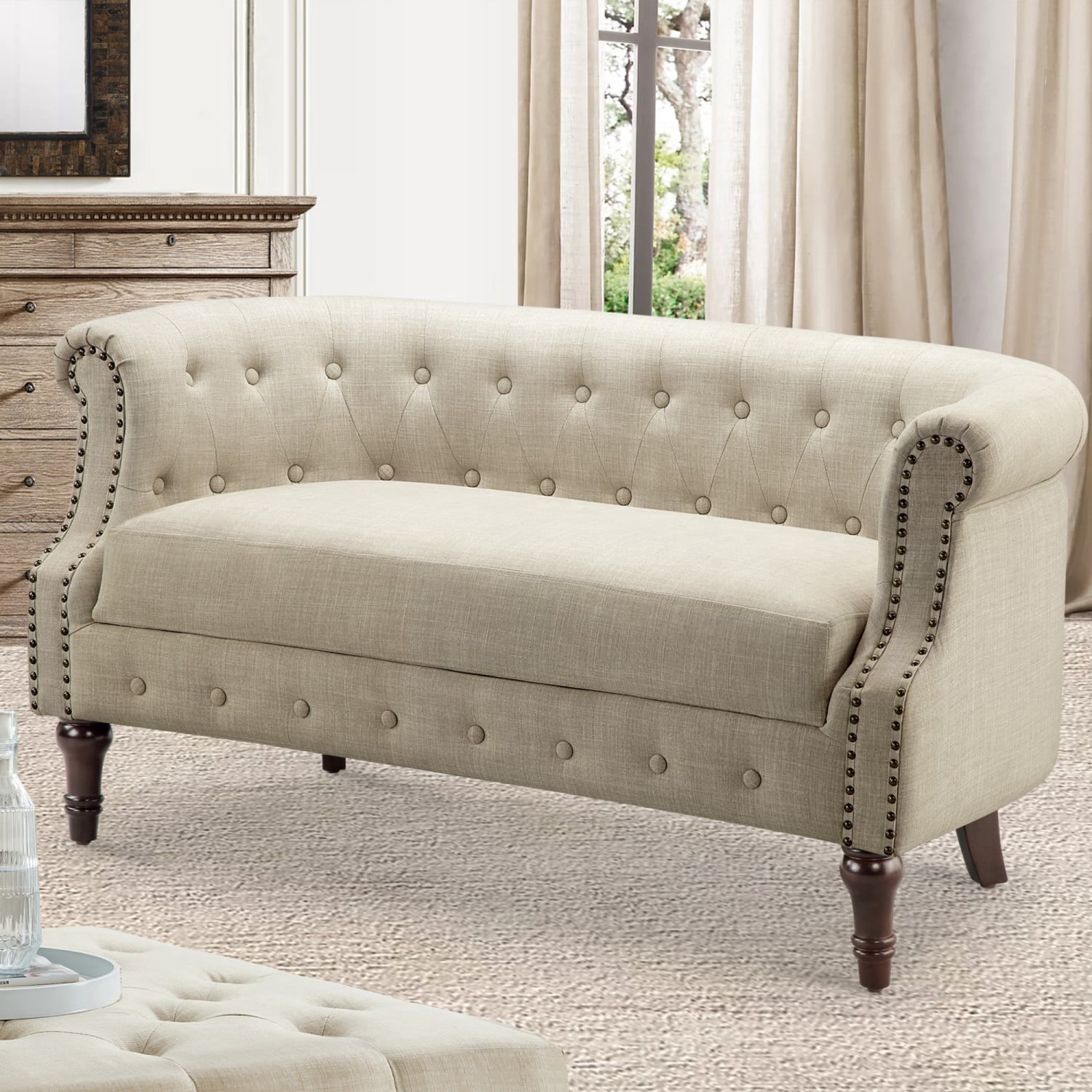 Loveseat Sofa for Living Room - Long Couch in a Box, Love Seat for Small Area, Couches for Living Room