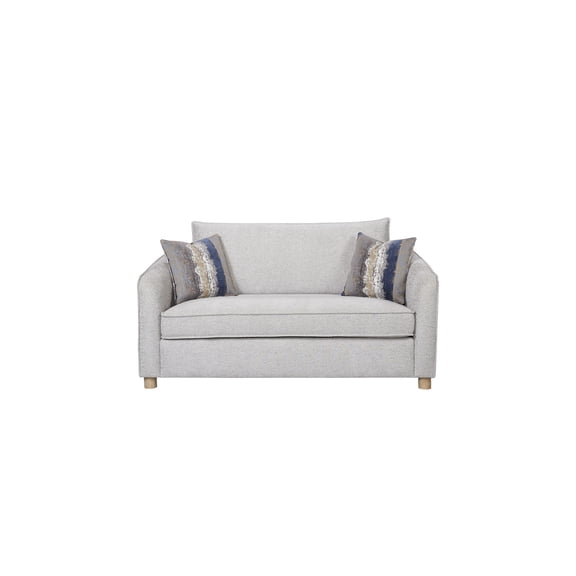 Loveseat in Sand Fabric - 2 Down Pillows