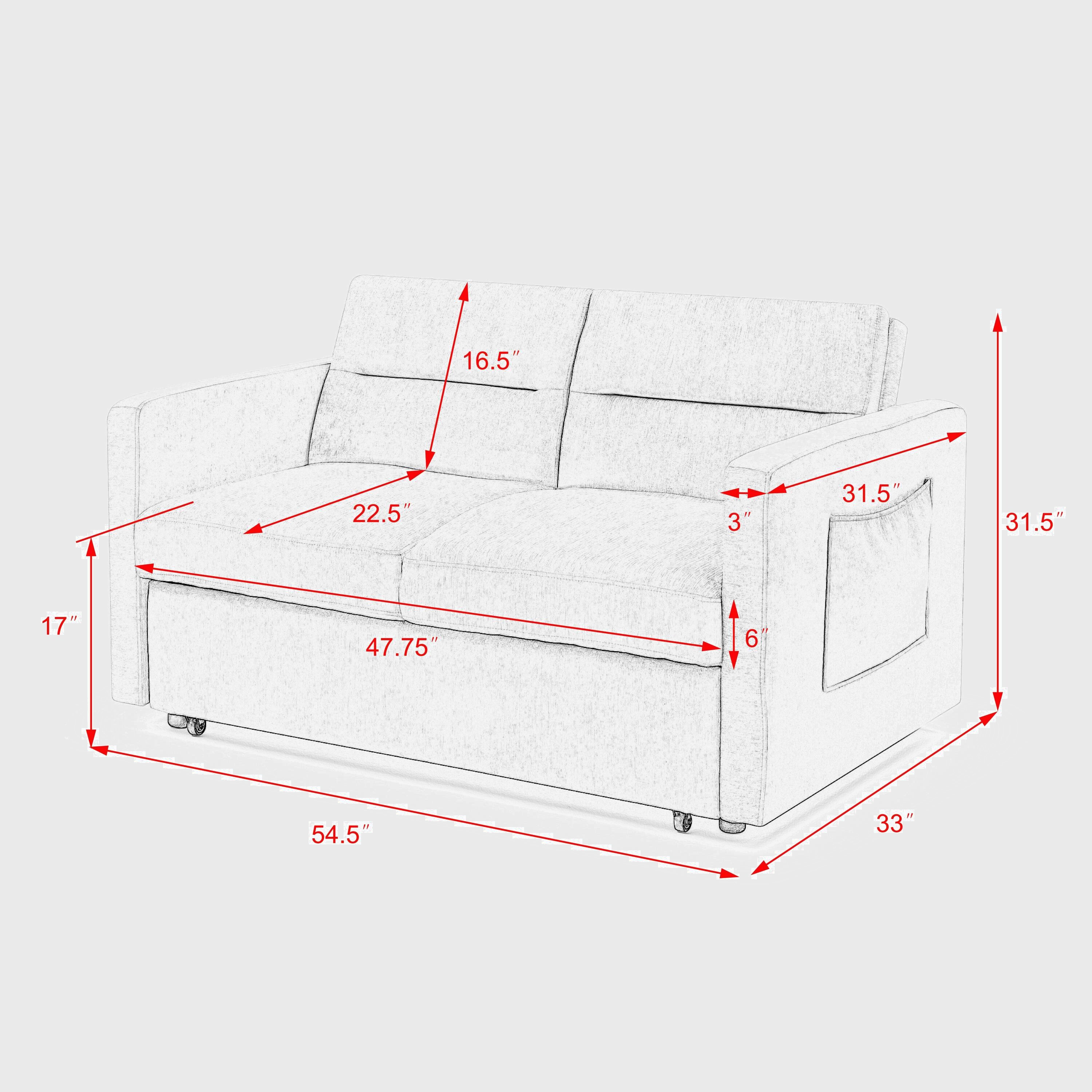 Loveseats Sofa Bed with Pullout Bed