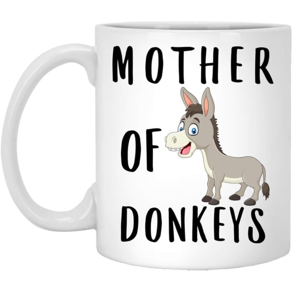 Lovesout Funny Mother Of Donkey Happy Christmas 2025 Gifts White Coffee Mug 11oz