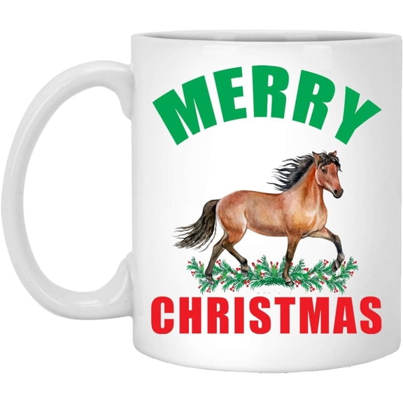 Lovesout Horse Red Animal Meowy Christmas 2025 Gifts New Years 2026 Decorations Coffee Mug White 11 oz