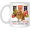 thumbnail image 1 of Lovesout Red Maltipoo Dog 2025 Christmas Movies Watching Mug Personalized Name Gifts 2026 New Year Eve Coffee Cup White 11 oz, 1 of 5