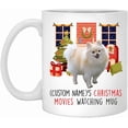 thumbnail image 1 of Lovesout White Gold Pomeranian Dog 2025 Christmas Movies Watching Mug Personalized Name Gifts 2026 New Year Eve Coffee Cup White 11 oz, 1 of 5