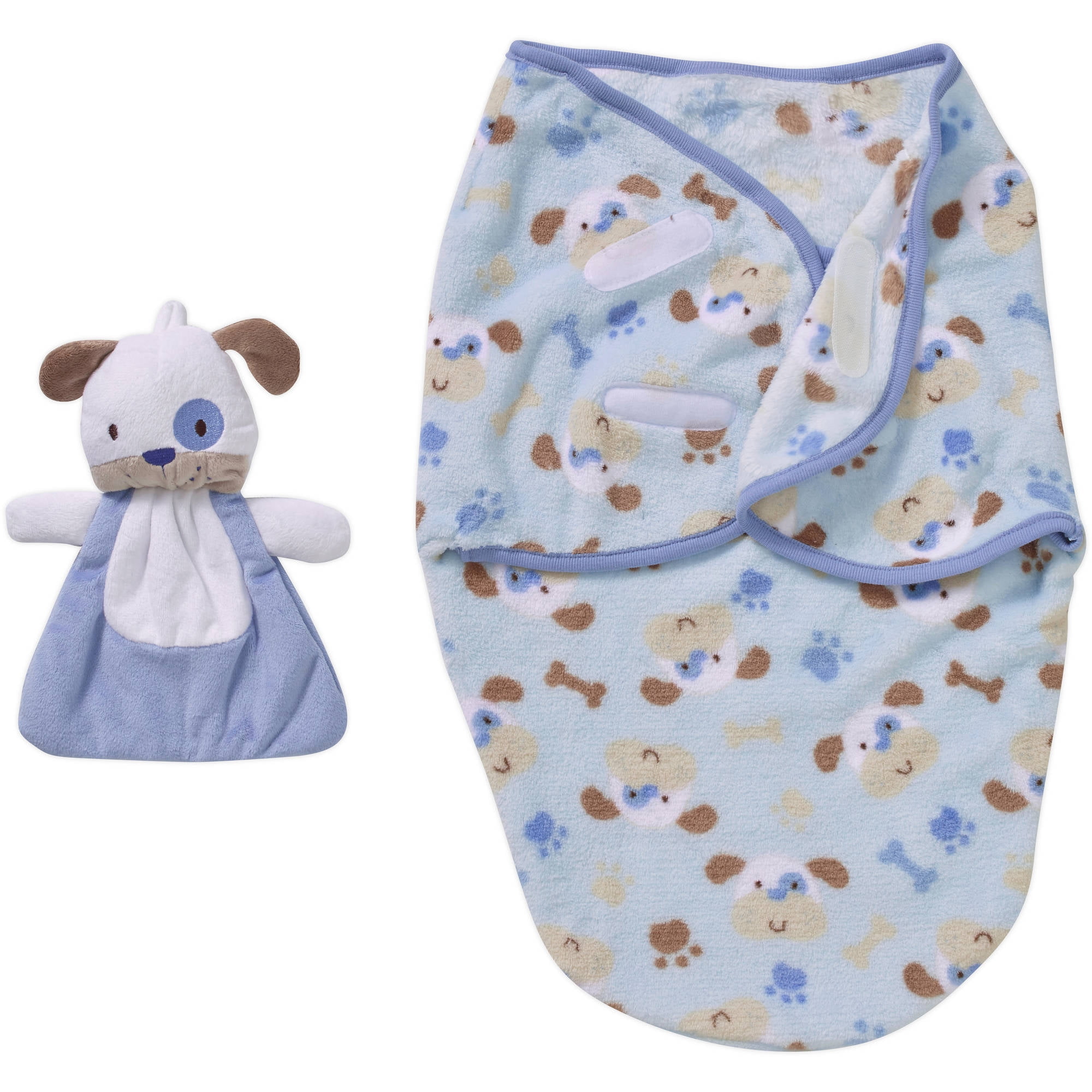 Lovespun Newborn Baby Boy Blanket with Plush Buddy Walmart