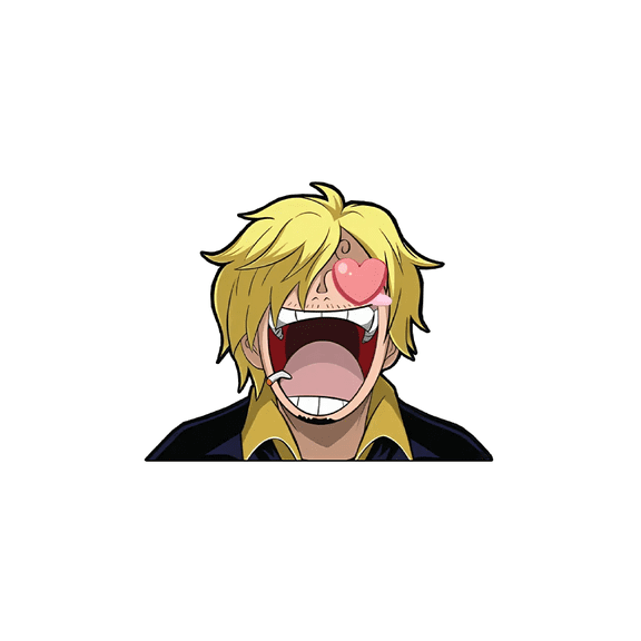 Lovestruck Sanji  One Piece Sticker with the Iconic Design of the Straw Hat Chef