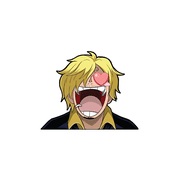 Lovestruck Sanji   One Piece Sticker with the Iconic Design of the Straw Hat Chef