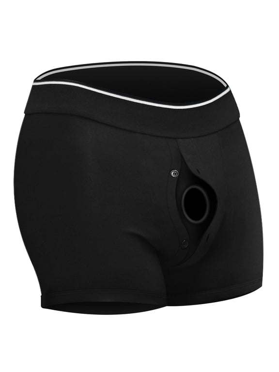 Classic Strap On Boxer Strap-On Shorts Strapon Harness 38-42" Waist Black