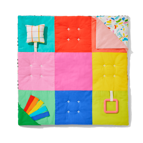 Lovevery, Anytime Activity Mat, On-The-Go Play Mat for Baby, Play Mat for Tummy Time, Lightweight, Easy to Store and Travel, 0+ Months