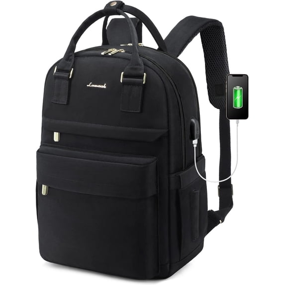 Lovevook Backpack Purses for Women,Vintage Women Teacher Laptop Backpack Nurse Bag, Multi-Function Work Travel Daypacks College Book Bag with USB Port