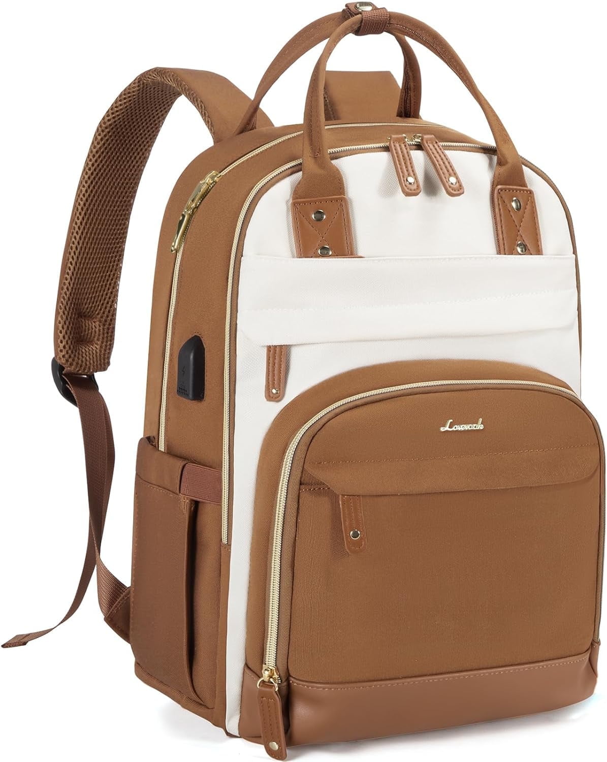 Lovevook Backpack Purses for Women, 15.6 Inch Laptop Backpack College Computer Bag, Multi-Functional Travel Work Bag Teacher Nurse Bag with USB Charging Port