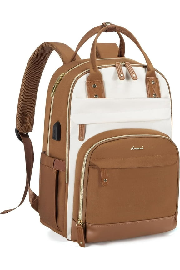 Backpack Purses for Women, 15.6 Inch Laptop Backpack College Computer Bag, Multi-Functional Travel Work Bag Teacher Nurse Bag with USB Charging Port