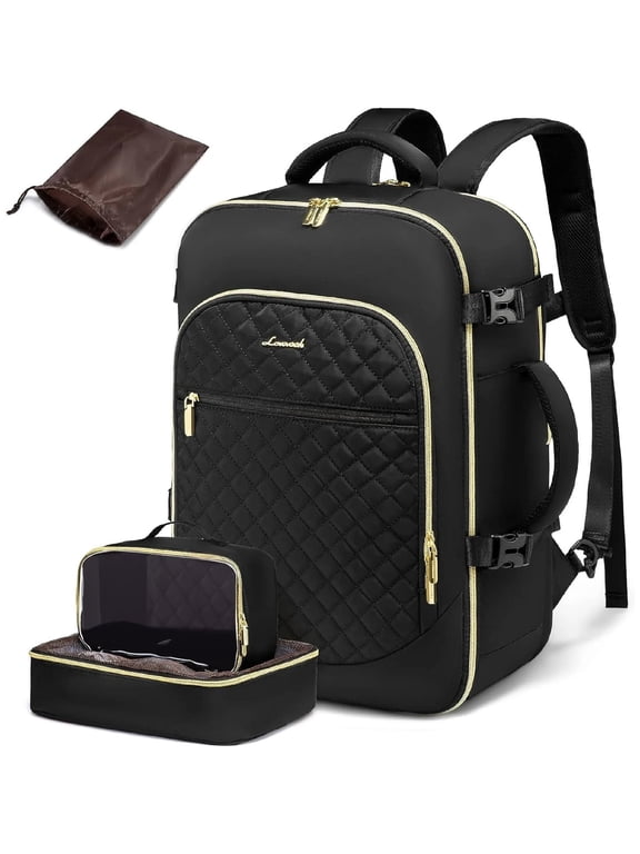 Travel Laptop Backpack, Waterproof Carry-on Luggage Backpack Flight Approved Fit 17.3" Laptop,40L Suitcase Daypack Business College Weekend Overnight Bag with 3 Packing Cubes