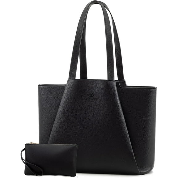 Lovevook Handbag Purses for Women,Large Work Tote Bag Briefcase Shoulder Bag for Women Fit 15.6 Inch Laptop with Clutch Bag
