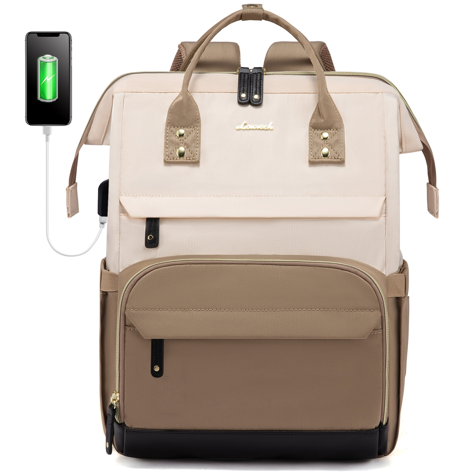 Lovevook Laptop Backpack, 15.6" Women Work Backpack Purses with USB Port, Waterproof Casual Daypack Travel Backpack, Large Fashion Teacher Nurse College Bookbag