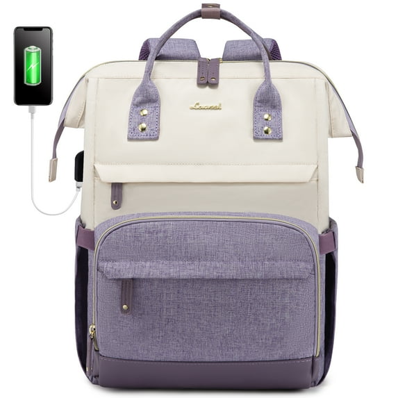 Lovevook Laptop Backpack, 15.6" Women Work Backpack Purses with USB Port, Waterproof Casual Daypack Travel Backpack, Large Fashion Teacher Nurse College Bookbag