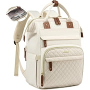 Laptop Backpack for Women,Quilted Fashion Nurse Teacher Work Backpack Purses,Water-Resistant Travel Computer Bag for College Office Ladies Fit 15.6" Laptop