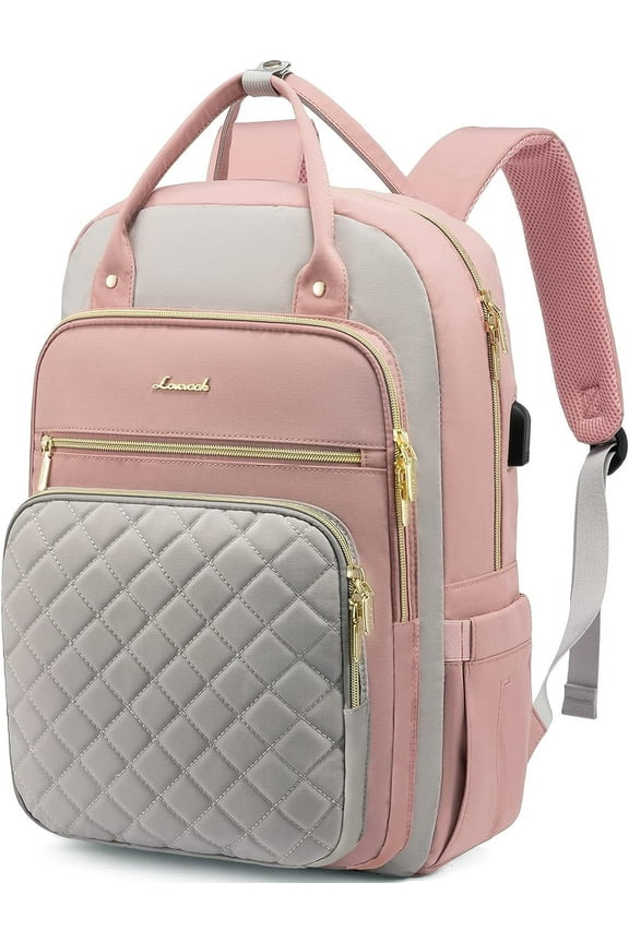 Laptop Backpack Purses for Women,Nurse Teacher College Work Study Commuter Bag with 15.6 inch Laptop Compartment,Lightweight Travel Casual Daypacks With USB Port