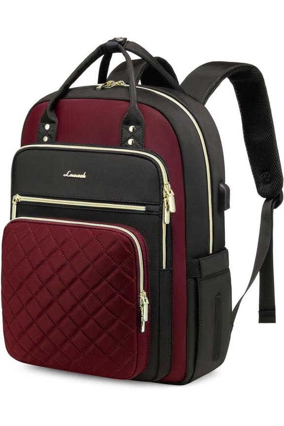 Laptop Backpack Purses for Women,Nurse Teacher College Work Study Commuter Bag with 15.6 inch Laptop Compartment,Lightweight Travel Casual Daypacks With USB Port