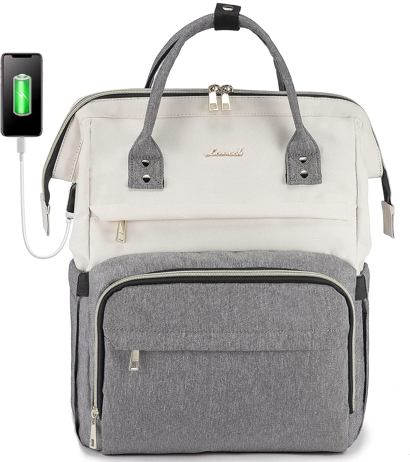 Lovevook Laptop Backpack for Women,17.3" Business Computer Bag Teacher Nurse Backpack Purse with Anti-Thief Pocket, Larger Waterproof Travel Bag College Backpack with USB Charging Port