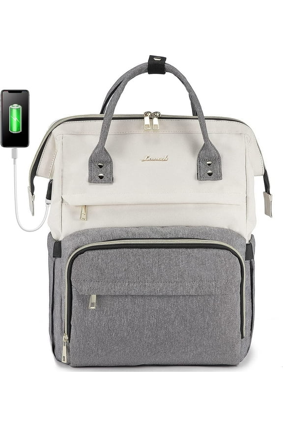 Laptop Backpack for Women,17.3" Business Computer Bag Teacher Nurse Backpack Purse with Anti-Thief Pocket, Larger Waterproof Travel Bag College Backpack with USB Charging Port