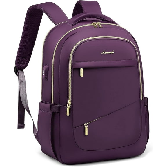 Lovevook Laptop Backpack for Women, Stylish Business Travel Work Bag with USB Charging Port, Water-Resistant Nurse Teacher College Computer Bag Daypack Fits up 15.6" Laptop