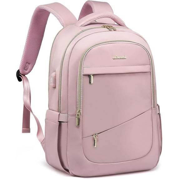 Lovevook Laptop Backpack for Women, Stylish Business Travel Work Bag with USB Charging Port, Water-Resistant Nurse Teacher College Computer Bag Daypack Fits up 15.6" Laptop