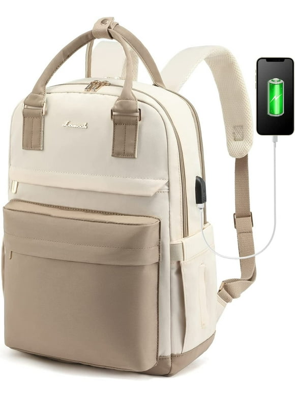 Lovevook Laptop Backpack for Women,Vintage Nurse Teacher Backpack Purses, College Daypacks Travel Bag with USB Port Fit 15.6" Laptop