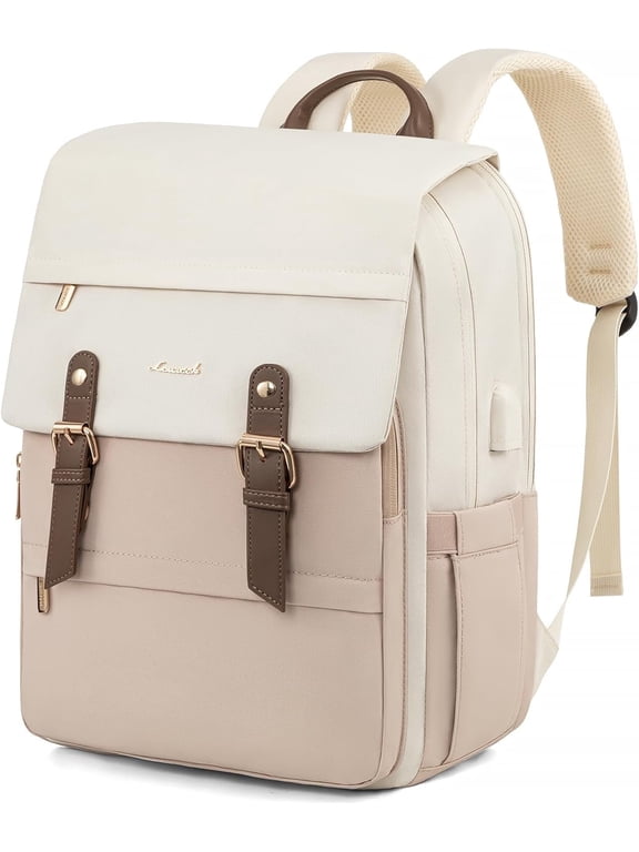 Laptop Backpack for Women, Vintage Teacher College Nurse Work Computer Bag Fit 15.6" Laptop with USB Port, Waterproof Travel Backpack Purses