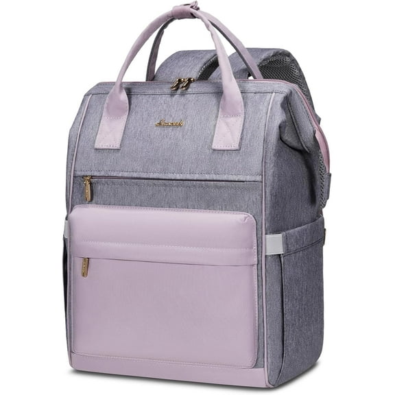 Lovevook Laptop Backpack for Women, Vintage Teacher College Nurse Work Computer Bag Fit 15.6" Laptop with USB Port, Waterproof Travel Backpack Purses