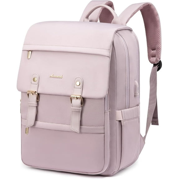 Lovevook Laptop Backpack for Women, Vintage Teacher College Nurse Work Computer Bag Fit 15.6" Laptop with USB Port, Waterproof Travel Backpack Purses