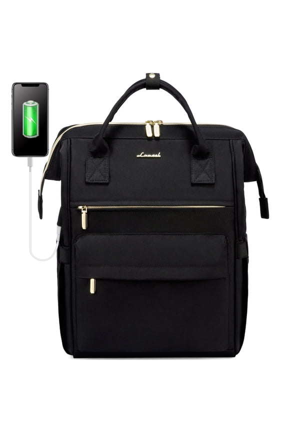 Laptop Backpack for Women, Vintage Teacher College Nurse Work Computer Bag Fit 15.6" Laptop with USB Port, Waterproof Travel Backpack Purses