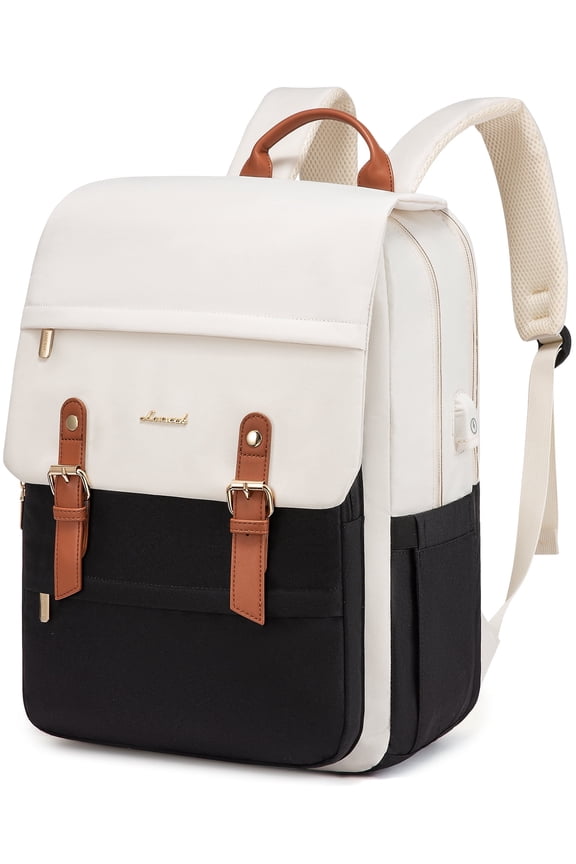 Laptop Backpack for Women, Vintage Teacher College Nurse Work Computer Bag Fit 15.6" Laptop with USB Port, Waterproof Travel Backpack Purses