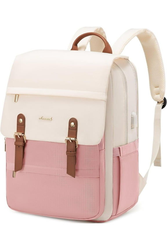 Laptop Backpack for Women, Vintage Teacher College Nurse Work Computer Bag Fit 15.6" Laptop with USB Port, Waterproof Travel Backpack Purses