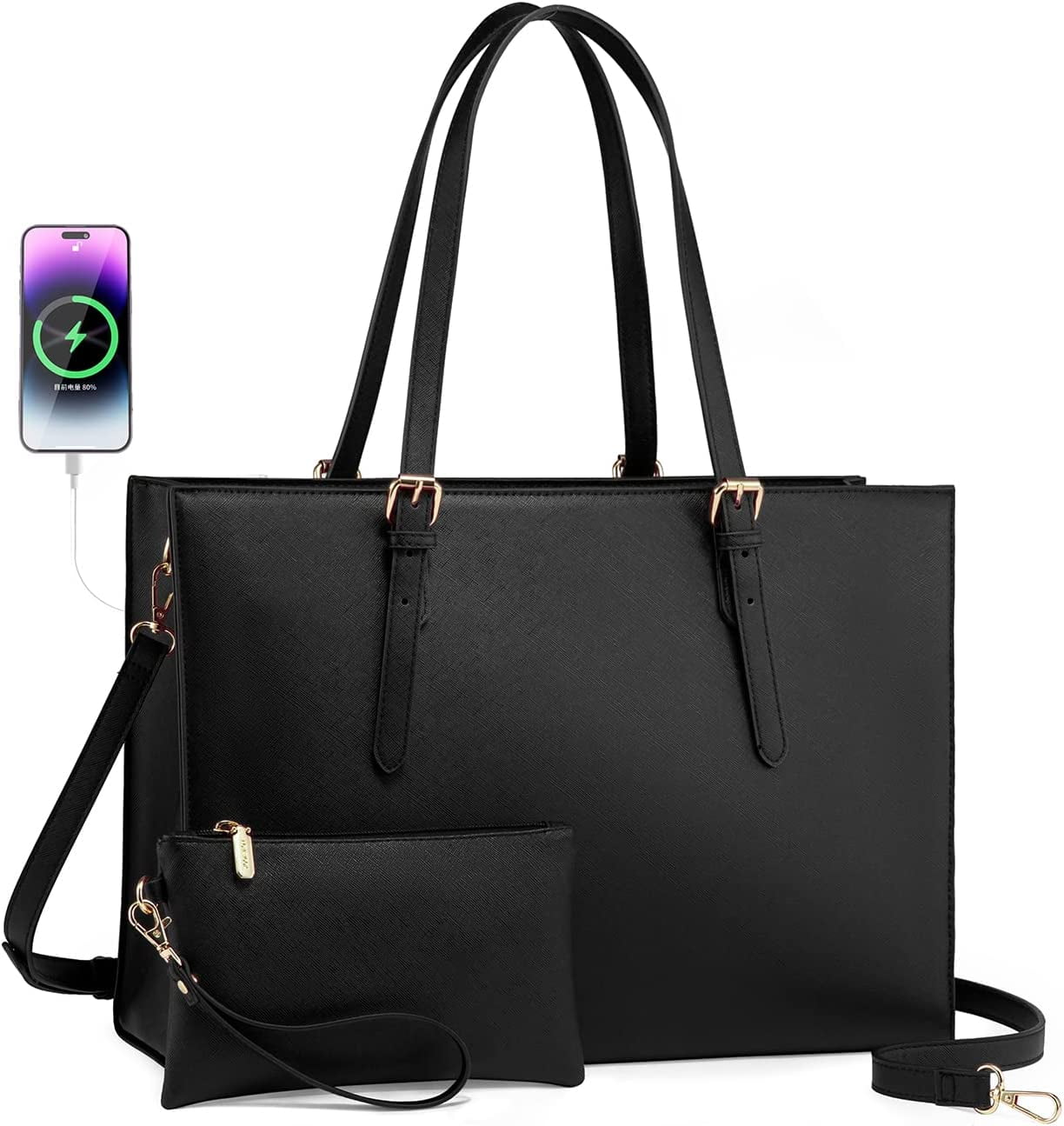 Lovevook Purses and Handbags Work Tote Bag for Women Large Laptop Purse Fit for 15 6 Laptop Black 2597c5be c889 40b0 a70a c8b0fb4b39bd.52773ef5947eeae764e31665a7528921
