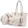 thumbnail image 1 of Lovevook Purses and Handbags for Women, Fashion Tote Satchel Shoulder Bag,Top Handle Satchel Bags Purse Set- 3pcs & Beige, 1 of 9