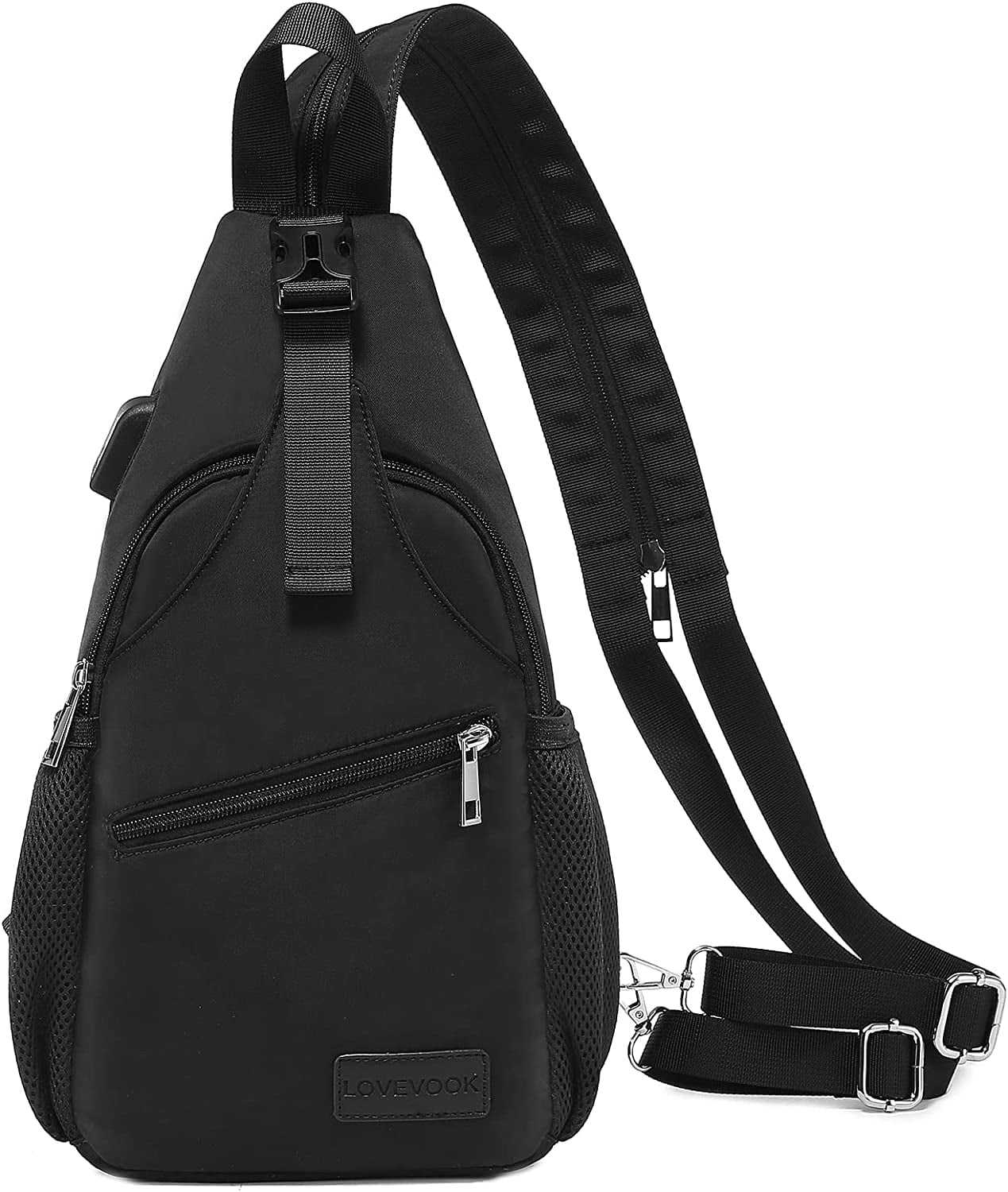 Lovevook Sling Bag for Women, Nylon Casual Daypack Crossbody Sling