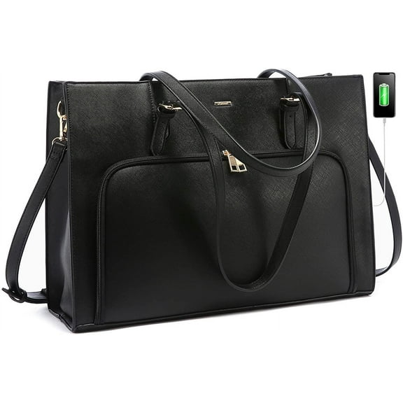 Lovevook Tote Bag for Women,Faux Leather Travel Work Handbag with USB Port,Teacher Nurse Office ladies College Student Classy Anti-Thief Shoulder Bags Large