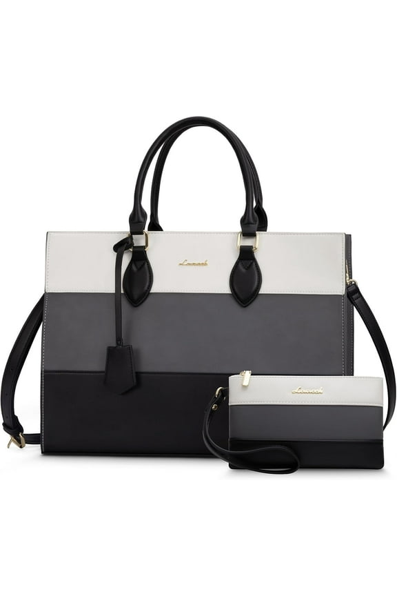 Vintage Handbag Purses, Large Laptop Tote Bag for Women Fit 15.6 Inch Laptop, Tote Bag, Waterproof Pu Leather Work Bags for Elegance Ladies