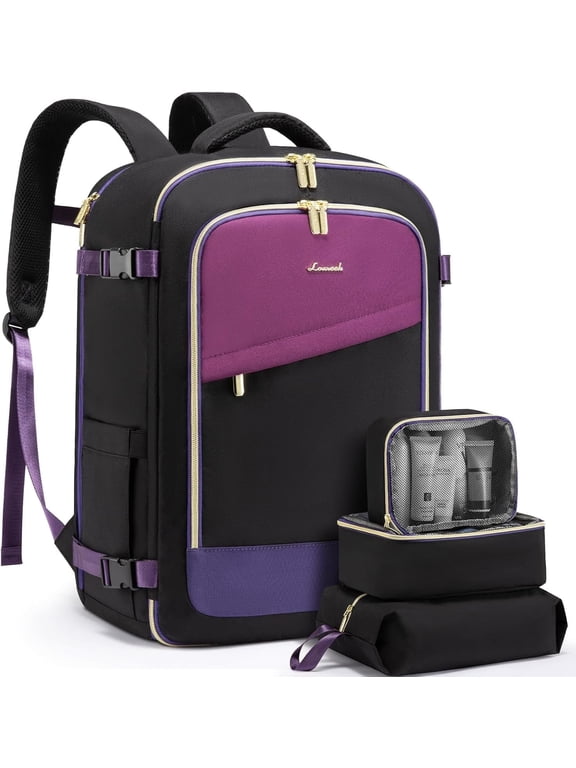 Travel Backpack,40L Carry On Luggage Backpack Flight Approved, Large Waterproof Personal Item Bag Hiking Outdoor Weekend Overnighter Bag for Men Women