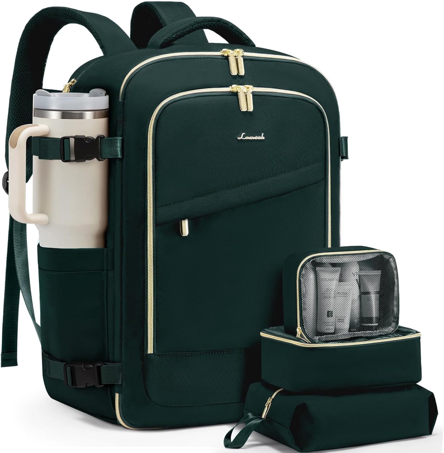 Lovevook Travel Backpack,40L Carry On Luggage Backpack Flight Approved, Large Waterproof Personal Item Bag Hiking Outdoor Weekend Overnighter Bag for Men Women