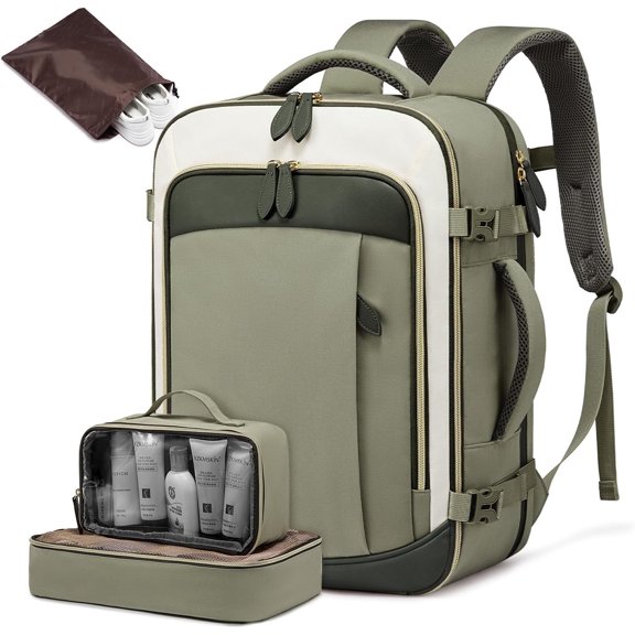 Lovevook Travel Backpack, 40L Carry-on Luggage Backpack Airplane Approved Size, Person Item Bag Business Weekender Overnight Bag with 3 Cubes