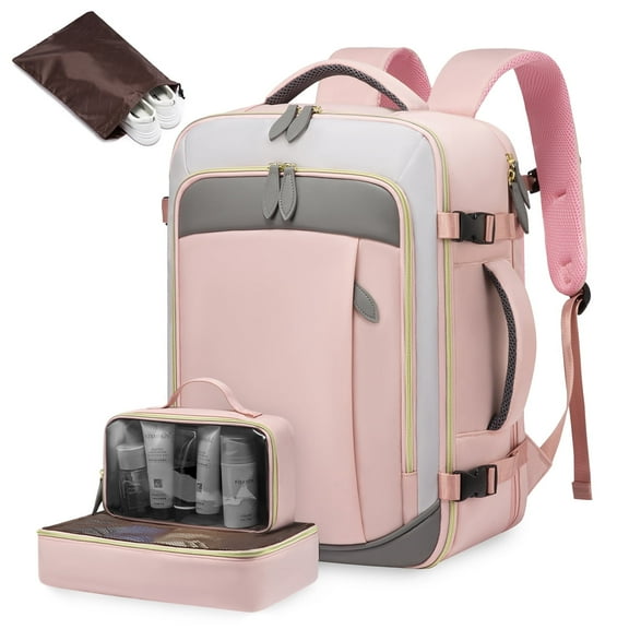 Lovevook Travel Backpack, 40L Carry-on Luggage Backpack Airplane Approved Size, Person Item Bag Business Weekender Overnight Bag with 3 Cubes