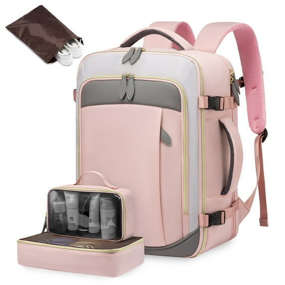 Lovevook Travel Backpack, 40L Carry-on Luggage Backpack Airplane Approved Size, Person Item Bag Business Weekender Overnight Bag with 3 Cubes