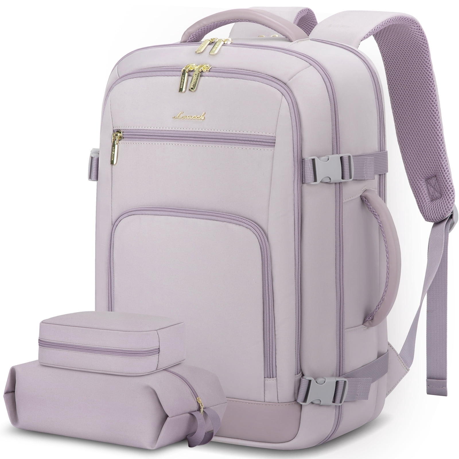 Lovevook Travel Backpack, 40L Carry-on Luggage Backpack Airplane Approved Size, Person Item Bag Business Weekender Overnight Bag with 3 Cubes
