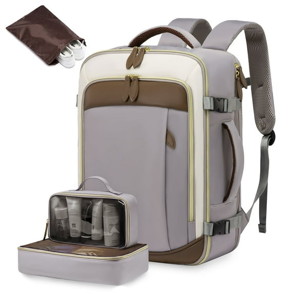 Lovevook Travel Backpack, 40L Carry-on Luggage Backpack Airplane Approved Size, Person Item Bag Business Weekender Overnight Bag with 3 Cubes