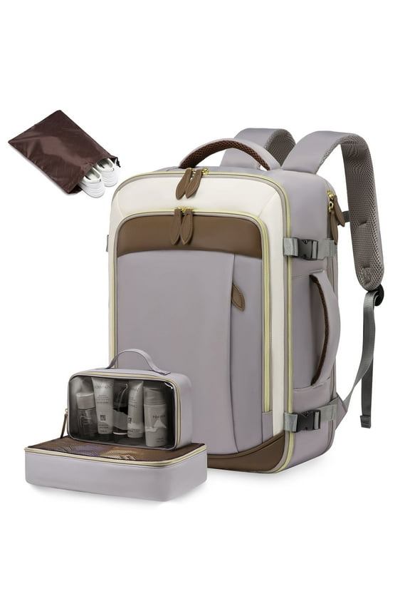 Travel Backpack, 40L Carry-on Luggage Backpack Airplane Approved Size, Person Item Bag Business Weekender Overnight Bag with 3 Cubes